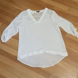 High-low top - lace shoulders